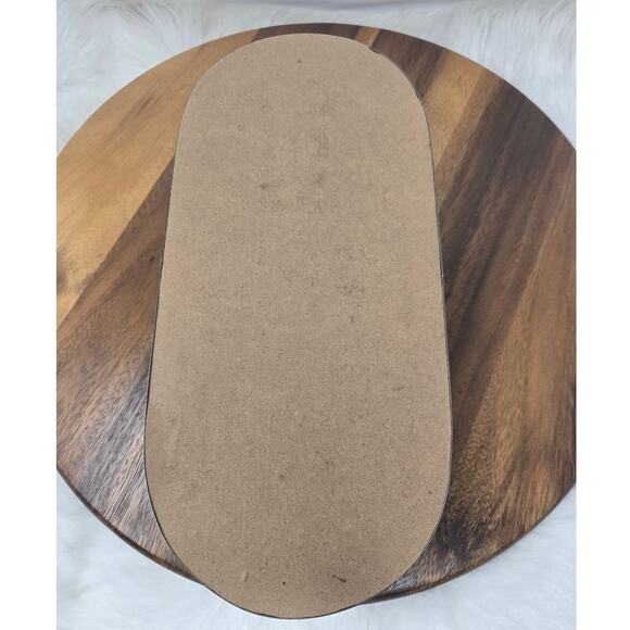 Trinket Fruit Holder Farm Kitchen Oval General Store Wood Tin Decorative Dish - Picture 7 of 7